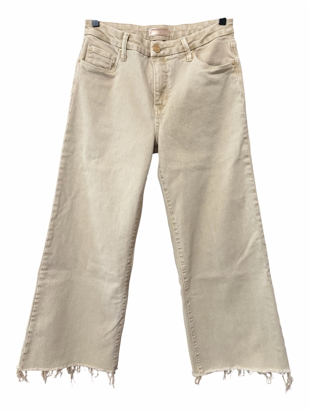 KUT from the Kloth Meg Fab AB Wide Leg Jeans - High Rise Tan / Khaki/ Neutral